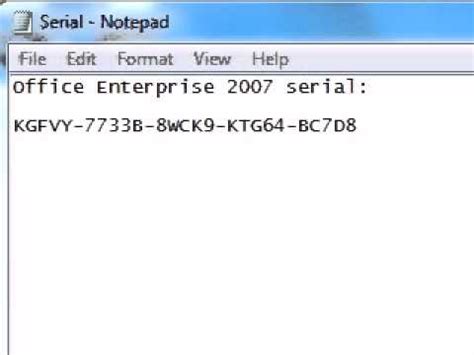Download office 2007 dan serial key